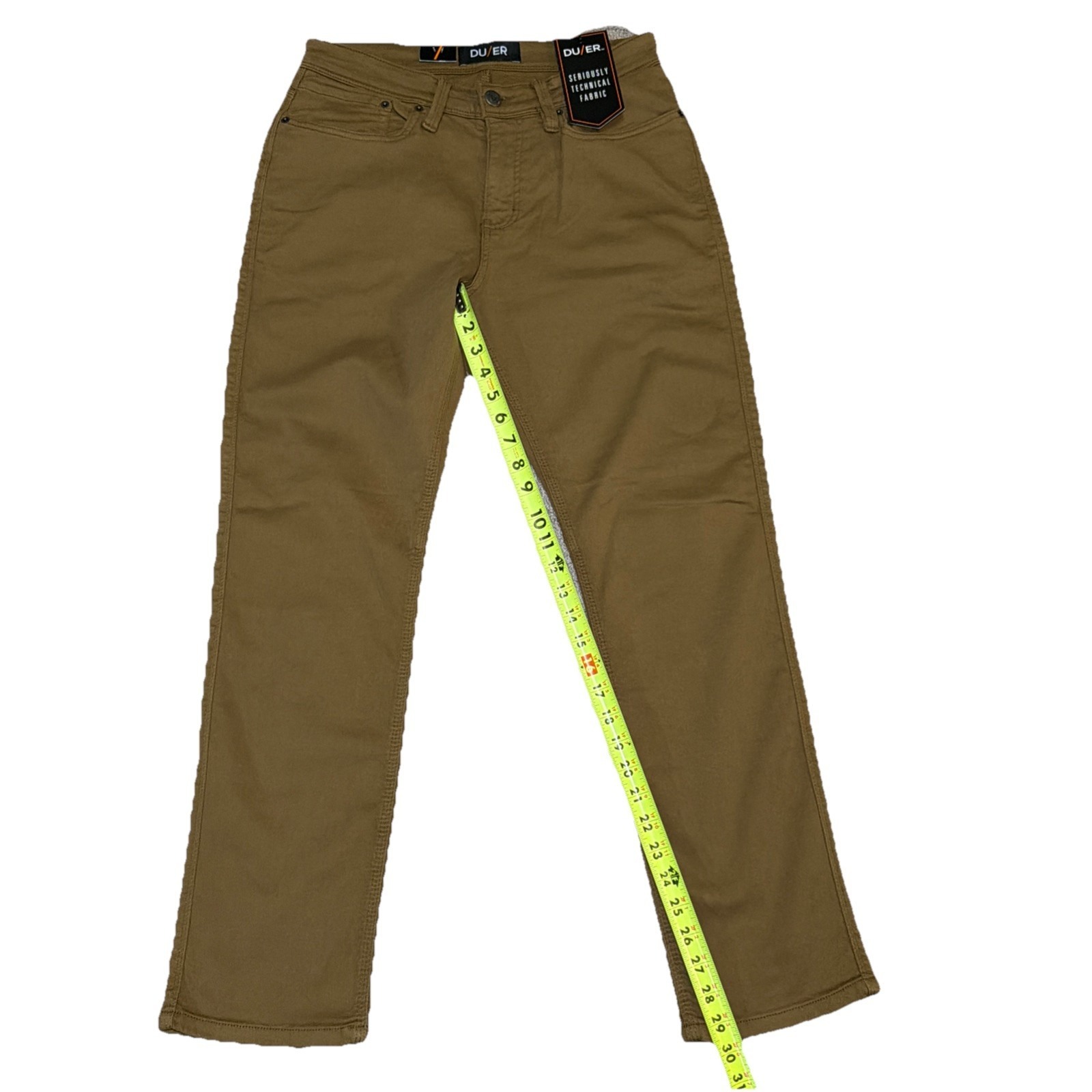 Du/Er Duer Relaxed Fit No Sweat N2x Taper Pants 30x30 Mustard Stretch Nwt — image 3 of 8